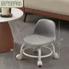 Taburete Giratorio con Respaldo para Uso Doméstico, Adecuado para Apartamentos Pequeños, Silla Móvil para Sala de Estar, Silla Amigable para Niños para Aprender a Caminar, Silla Giratoria
