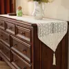 Camino de Mesa de Encaje Vintage, Mantel para Mesa de Café, Tapete para Mesa de Té, Mantel Largo Calado Estilo Campestre Americano para Mesa de Té