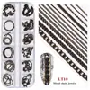 Accesorios Transfronterizos para Uñas Nuevas Cadena Pequeña Estilo Ins 12 Estilos en Caja Oro y Plata Pegatinas Decorativas para Uñas DIY Cadena Metálica