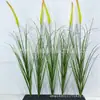 Planta Artificial Escandinava Grama Cauda de Cachorro Única Decoração de Casa Planta Verde Artificial Fila de Chão para Casamento Flores Artificiais Capim-dos-pampas Artificial