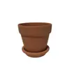 Maceta Simple de Cerámica Roja con Plato Maceta de Flor de Diámetro Grande Suculenta Transpirable y Permeable al Agua Flores de Potos Maceta Universal de Barro Azulejo