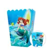 Platos de Papel, Servilletas, Mantel, Banderín de la Princesa Sirena Ariel, Artículos Desechables para Fiesta de Cumpleaños Infantil