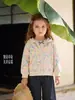 Casaco com capuz jellybaby para meninas, cardigã infantil floral, doce conjunto de outono para bebês meninas
