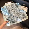Pañuelo de Seda 70 Cuadrado Moda Coreana de Alta Gama Versátil Profesional Seda Sintética Pequeño Pañuelo de Cuello Estampado Retro Pañuelo de Seda para Mujer