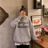 Sudadera con capucha estilo retro americano para mujer, Otoño e Invierno, Holgada, Estilo coreano, Ins, Moderna, Elegante, Estilo de Hong Kong, Forro polar, Engrosada, Abrigo de sal