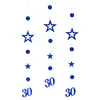 Guirlanda de Número Estrela Dourada Brilhante Rose Gold Multicolor 13 16 18 25 30 40 50 60