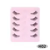 Nuevas Pestañas Postizas Transversales de Medio Ojo Estilo Ojo de Gato con Tallos Transparentes Alargados Estilo Zorro, Fábrica de Planitud de Pestañas de Oriente Medio, Europeo y Americano