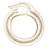 Colar feminino estilo punk simples com corrente grossa e corrente de pescoço, joia transfronteiriça europeia e americana, colar criativo de osso de cobra N6301