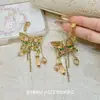 Alas de Mariposa Violeta Fragantes~Pendientes de Borla de Mariposa Dorada de Alta Resistencia Vintage con un Toque de Lujo, Pendientes Elegantes, Únicos, Exquisitos y Versátiles