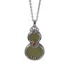 Yilu prata S925 prata de lei sul Vermelho natural jade Hetian personalidade pingente de cabaça sorte e sorte pingente com textura
