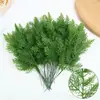 Explosiones Transfronterizas Hojas de Planta Verde Agujas de Pino Navideñas Flor Artificial de PE Accesorios Decoración de Boda Adornos para Sesión de Fotos