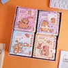 Caderno Intercalado Criativo Novo Estilo Minecraft com Páginas Coloridas de Desenho Animado e Páginas Pautadas, Material Escolar