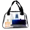 Bolsa de cosméticos transparente de PVC popular de Amazon, bolso de mano, bolsa de almacenamiento para juguetes, bolsa de aseo de viaje
