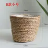 Cesta tejida para plantas verdes, maceta, cesta para flores, cesta para flores, cesta de bambú, cesta de bambú de ratán nórdico, cesta de bambú, cesta de paja, cesta de bambú