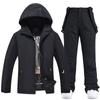 Traje blanco de invierno para hombre y mujer, ideal para snowboard, esquí y snowboard en pareja.