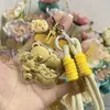Cadena para Teléfono Oso Rosa de Oro Puro 999, Llavero Lindo, Colgante Sencillo para Bolso, Regalo de Cumpleaños de Dibujos Animados para Novia
