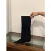 2025 Nuevas Botas Largas de Punta Estilo Francés Tallas Grandes para Mujer de Comercio Exterior Transfronterizo, Botas de Tacón Grueso de Moda Amazon