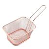 Suministro transfronterizo de mini cestas de acero inoxidable para papas fritas, cesta para freír papas fritas, vajilla creativa, cesta pequeña para freír, cesta para dim sum americano