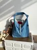 Bolso de Mezclilla de Gran Capacidad Estilo Bosque Nuevo, Bolso de Hombro Artístico Retro con Estrellas y Lunares, Bolso de Lona para Estudiantes en Clase para Mujeres