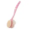 Cepillo de baño raspador de espalda rascador de espalda cepillo de mango largo cerdas suaves cepillo de ducha de doble cara removedor de barro exfoliante cepillo para frotar la espalda dos en uno
