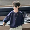 Q119 Ropa de Primavera y Otoño para Niños Estilo Nuevo Moda Coreana Sudadera con Capucha para Niños Pequeños, Top Versátil para Ropa de Otoño Infantil