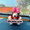 Placa de Número de Teléfono Móvil para Estacionamiento de Coche Placa de Matrícula para Mudanza Femenina Adornos de Perro Lindos Decoración Interior de Coche Placa de Estacionamiento Temporal