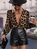 Camisa de Satén para Mujer Europea y Americana 2026 Nuevo para Principios de Primavera Transfronteriza Casual Elegante Estampado de Leopardo Sexy Manga Larga