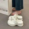 2026 Nuevo Estilo Impresionantes Chanclas de Playa con Suela Gruesa y Pedrería para Mujer, Calzado de Verano para Exteriores, Chanclas de Dedo con Tira de Goma Estilo Hada Festiva