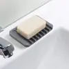 Amazon soporte de jabón de silicona caja de jabón plato caja de jabón bandeja para jabón escurridor estante de almacenamiento de jabón soporte con alfombrilla antideslizante