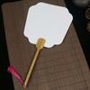 Abanico Retro Blanco para Pintar a Mano Estilo Chino, Abanico de Laca de PVC Blanco con Papel de Arroz Doble Cara