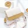 Bolsa Transversal Colorida Macaron com Alça Larga e Patchwork em Cores Contrastantes, Novo Estilo 2025 Bolsa Quadrada Pequena com Fivela de Fecho, Bolsa Feminina Versátil