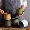 Taza de cerámica vintage, taza de café creativa, regalo de arcilla, taza distintiva, taza de agua antigua de moda para el hogar para parejas