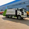 Camión compactador de basura de 10 metros cúbicos con caja sellada de acero de alta resistencia, diseñado para la recolección y transporte de residuos domésticos municipales y urbano/rural