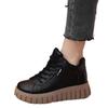 Botas Martin de cuero genuino de este año, zapatos de plataforma, suela suave, zapatos de madre súper ligeros, suela suave, suela gruesa que combina con todo, aumenta la altura de la moda