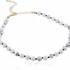 Collar de Piedra Natural Amazonita Turquesa Blanca Turquesa Piedra Multicolor Perla Redonda Estilo Casual Versátil