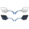 Espelho retrovisor de motocicleta transfronteiriço, refletor em forma de asa modificado para moto de rua e moto esportiva, espelho de ré com padrão artístico em liga de alumínio