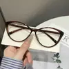 Gafas de Sol Estilo Japonés Ojo de Gato Retro Marco Negro, Adecuadas para Maquillaje Natural, Se Pueden Adaptar con Lentes Graduados, Gafas de Moda Sin Graduación, Gafas Graduadas con Bloqueo de Luz Azul