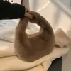 Bolso Peludo de Moda Estilo Coreano para Mujer Nuevo Bolso Peludo Bolso de Mano Bolso de Mujer Bolso de Hombro de Felpa