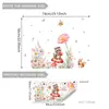 D12065 Animales de Dibujos Animados Flor Hongo Creativo Pegatina para Ventana Dormitorio Sala de Estar Decoración de Fondo Pegatina de Vidrio Visible por Ambos Lados