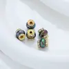 Anillo de Diamante de Color Nuevo Transfronterizo Cuentas de Agujero Grande Cuentas de Linterna Chapadas Bolígrafo de Cuentas DIY con Rueda de Diamante Cuentas Sueltas Venta al por Mayor