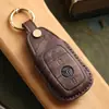 Funda de Llave Personalizada Adecuada para el Nuevo E300L de Mercedes-Benz Piel Genuina Cosida a Mano Bolsa Protectora para Llave de Coche Hebilla