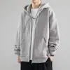 Sudadera con capucha de punto para hombre, estilo americano, otoño 2026, nueva tendencia, corte holgado, chaqueta con cremallera, ropa para hombre