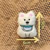 Fofo Babador Samoyed Pelúcia Cachorrinho Pingente Acessórios para Roupa Estilo Ins Boneca Chaveiro Mochila