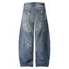 Jeans Únicos con Salpicaduras Vintage para Hombres y Mujeres, Pantalones Anchos Rectos de Pierna Ancha Estilo Americano hasta el Suelo