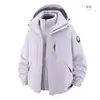Chaqueta funcional exterior del mismo estilo de Luotuo para mujer, chaqueta de plumón tres en uno, chaqueta de montañismo a prueba de viento e impermeable para otoño e invierno para hombre