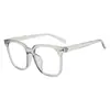 Óculos Tendência com Armação Preta para Mulheres, Visual Natural, Armação Grande, Adequado para Lentes de Grau, Rosto Quadrado e Redondo, Armação de Óculos Sem Grau