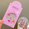 Juego de pegatinas para uñas infantiles, diseño de princesas, extraíbles, rígidas, para decoración de uñas, regalo de dibujos animados