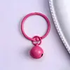 Llavero Pintado de Color Caramelo de 3 cm con Accesorio de Campanilla Pequeña, Colgante Lindo para Bolsa, Materiales para Joyería Hecha a Mano DIY