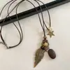 Estilo Étnico Novo Estilo Chinês Disco de Bronze Empilhado Colar Feminino Estilo Boêmio Longa Corrente de Suéter Gola Alta Acessórios