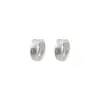Brincos de rosto sorridente em prata escovada lisa estilo coreano, um design moderno e minimalista com um visual único e sofisticado, perfeitos para mulheres